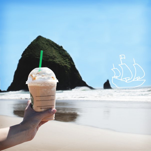 Карамельный Фраппуччино и двойные звезды захвачены, мой капитан! #ФраппуччиноНедели