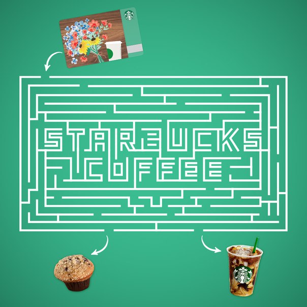 На что потратить следующую награду — на напиток или на еду Следуйте за карточкой, и она приведет вас к ответу  Что получилось у вас #МоиНаградыСтарбакс