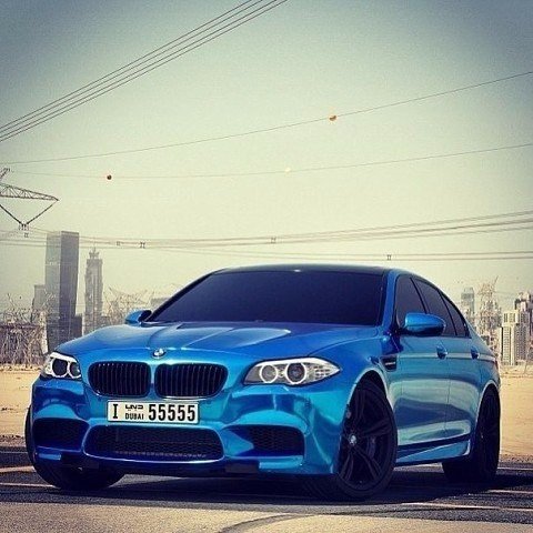#BMW M5 (F10) Blue Chrome